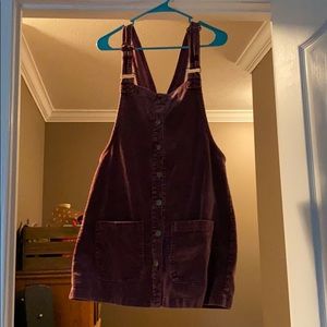 over all dress, marron, wore once for a wedding